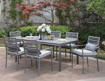 Colome Outdoor Patio Dining Table CM-OT1845 in Gray w/Options [FAOUT-CM-OT1845-Colome]