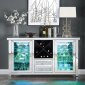 Noralie Wine Cabinet w/LED AC00525 in Mirrored by Acme