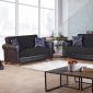 Passaic Sofa Bed & Loveseat Bed Set in Black by Empire w/Options