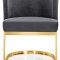 Gianna Dining Chair 718 Set of 2 Grey Velvet Fabric by Meridian