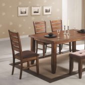 Antique Style Oak Finish Modern 6Pc Dining Set