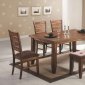 Antique Style Oak Finish Modern 6Pc Dining Set