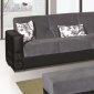 Safir Sectional Sofa Convertible in Grey Microfiber by Rain