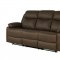 U6026 Motion Sofa & Loveseat Set in Dark Brown Fabric by Global