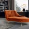 Margo Sofa 622 in Cognac Velvet Fabric by Meridian w/Options