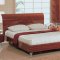 Contemporary Bedroom Set in High Gloss Cherry Finish