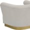 Bellini Sofa 669 in Cream Velvet Fabric by Meridian w/Options