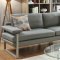 F6559 Sofa & Loveseat Set in Grey Fabric by Boss