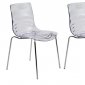 Astor Set of 4 Dining Chairs AC20CL in Clear by LeisureMod