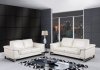 U7660 Sofa in White Bonded Leather by Global w/Options