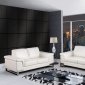 U7660 Sofa in White Bonded Leather by Global w/Options