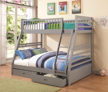 Ashton 460182 Bunk Bed in Grey Paint by Coaster [CRKB-460182 Ashton]