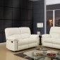 U99270-WH Motion Sofa in White PU by Global w/Options