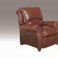 Leather Italia Classic Brown Hanover Push Back Recliner