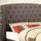 Chardon 1894N Upholstered Bed in Grey Fabric by Homelegance