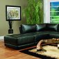 Kayson Sectional Sofa 5pc Black Bonded Leather Match by Coaster