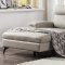 Werner Sectional Sofa 54435 in Beige Leather-Aire by Acme