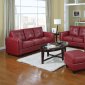 504471 Sawyer Sofa in Red Bonded Leather by Coaster w/Options