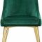 Karina Dining Chair 783 Set of 4 Green Velvet Fabric by Meridian