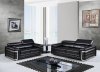 U7940 Sofa in Black Bonded Leather by Global w/Options