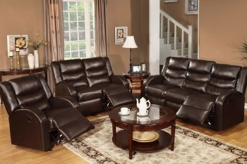 F6655 Motion Sofa Espresso Bonded Leather by Boss w/Options [PXS-F6655]