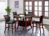 D7035BT Bar Set 5Pc in Merlot by Global w/Faux Marble Top