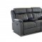 Domino Motion Sofa & Loveseat Set in Carbon by Klaussner