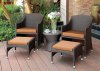 Almada Outdoor Patio 5PC Set CM-OT2550 in Espresso & Orange