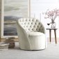 Alessio Accent Chair 501 in Cream Velvet by Meridian