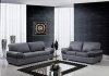 U7230 Sofa in Grey & Dark Grey Leather by Global w/Options