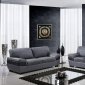 U7230 Sofa in Grey & Dark Grey Leather by Global w/Options