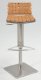 Camel Seat Set of 2 Swivel Barstools w/Stainless Steel Base