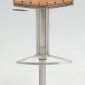 Camel Seat Set of 2 Swivel Barstools w/Stainless Steel Base