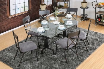 Flaherty I CM3366T 5PC Dinette Set in Antique Black w/Options [FADS-CM3366T-Flaherty-I]