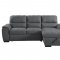 Andes Sectional Sofa Bed 9858GY in Gray Fabric by Homelegance