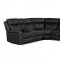 U6024 Motion Sectional Sofa in Black PU by Global