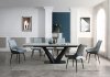 9189 Dining Table by ESF w/Optional 1239 Blue Chairs