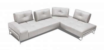 I763 Sectional Sofa in Light Grey Premium Leather by J&M [JMSS-I763 Light Grey]