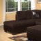 55975 Connell Sectional Sofa in Chocolate & Espresso by Acme