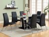 Glenview CM8372BK 5PC Dinette Set in Black High Gloss w/Options