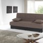 Planet Sofa Bed Convertible in Brown Fabric by Rain