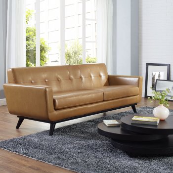 Engage EEI-1338 in Tan Bonded Leather Sofa by Modway w/Options [MWS-1338-TAN-Engage]