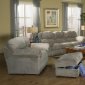 Sage Microfiber Transitional Living Room W/Sewn-on Arm Pillows