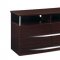 Dark Mahogany Semi Gloss Finish Modern Bedroom Set W/Storage