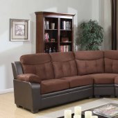 3025 Sectional Sofa in Chocolate & Cappuccino