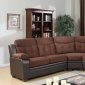 3025 Sectional Sofa in Chocolate & Cappuccino