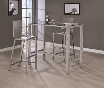 104873 3Pc Bar Set in Chrome by Coaster w/Options [CRBA-104873]