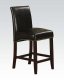 Jakki Bar or Counter Height Chair Set of 2 in Black PU by Acme