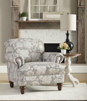 Barnum Accent Chair in Ash Fabric by Klaussner [SFKRAC-Barnum Ash]