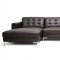 Babbit Sectional Sofa in Brown Leather by Wholesale Interiors